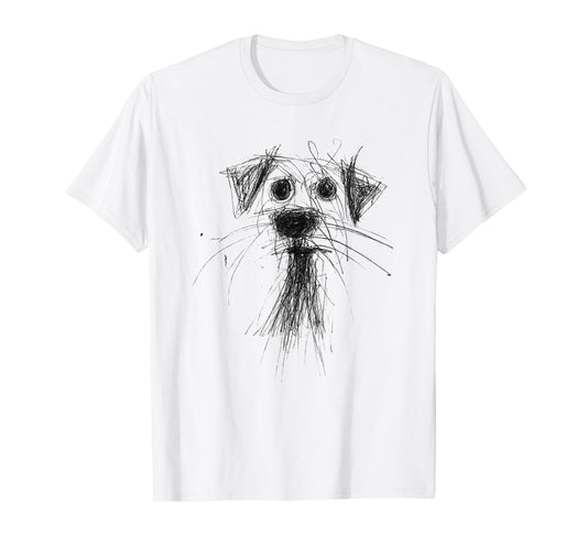 Dog Lover Abstract Scribble Art Cute Puppy Puppy T-Shirt