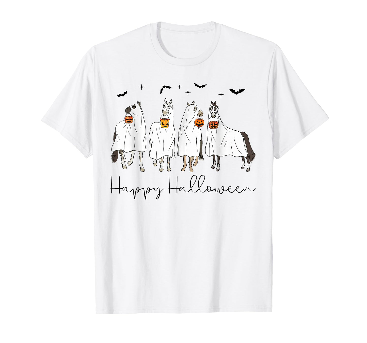 Happy Halloween Horse Ghost T-Shirt