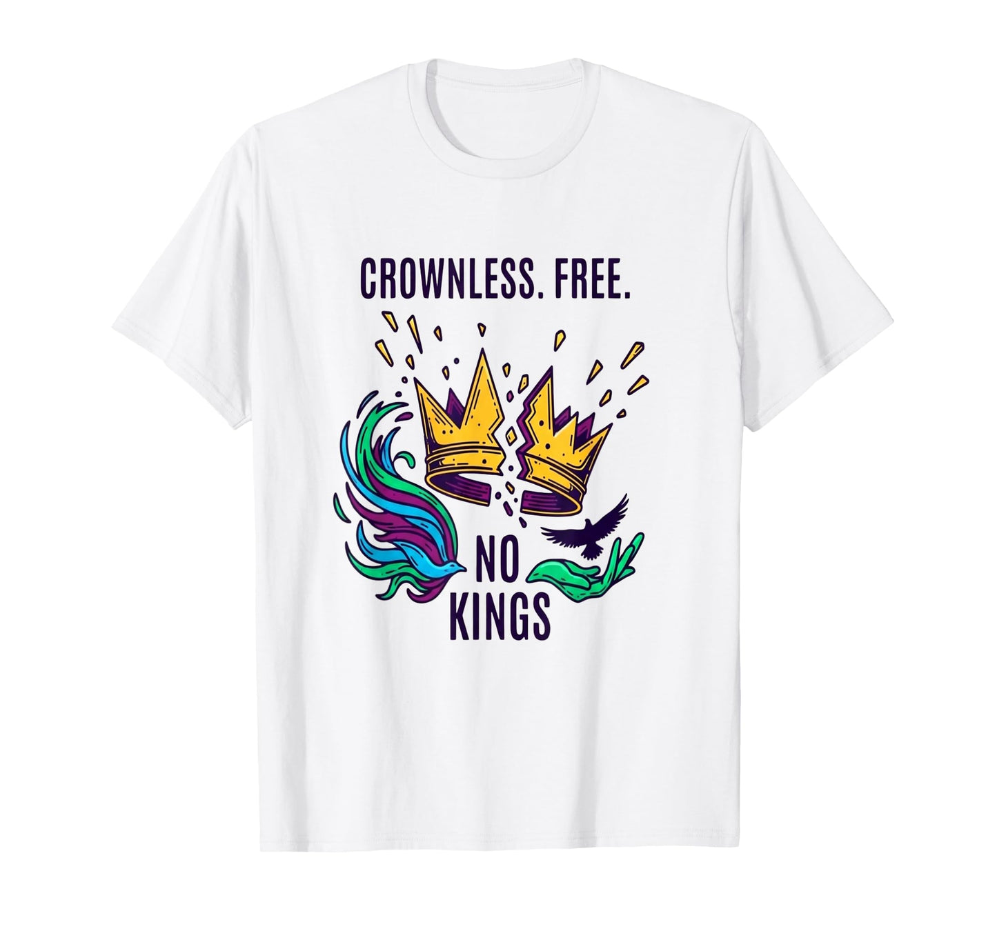 No Kings Crownles Free T-Shirt