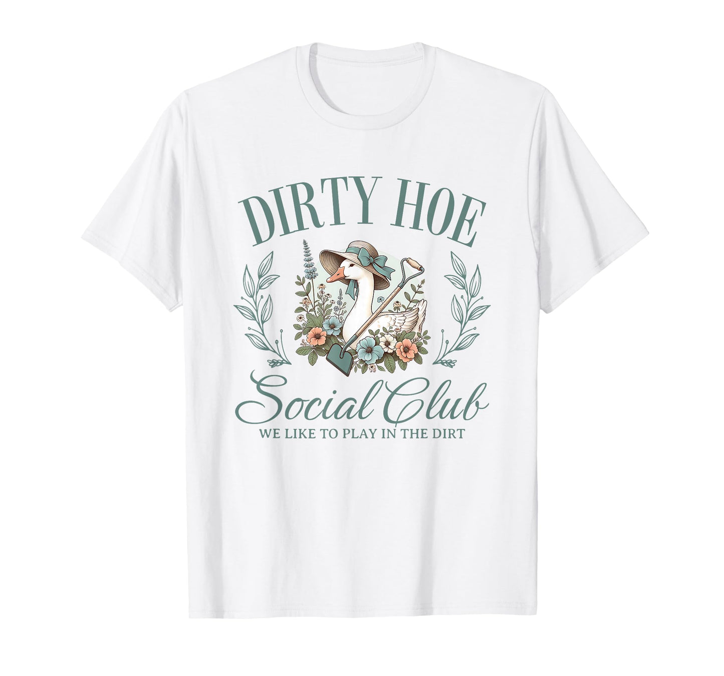 Dirty Hoe Gardening Social Club Retro 1980s Country Goose T-Shirt