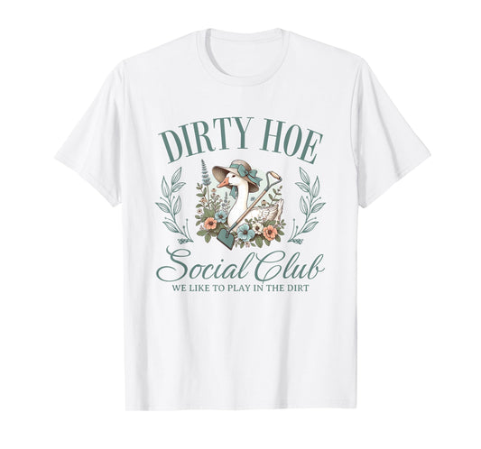 Dirty Hoe Gardening Social Club Retro 1980s Country Goose T-Shirt