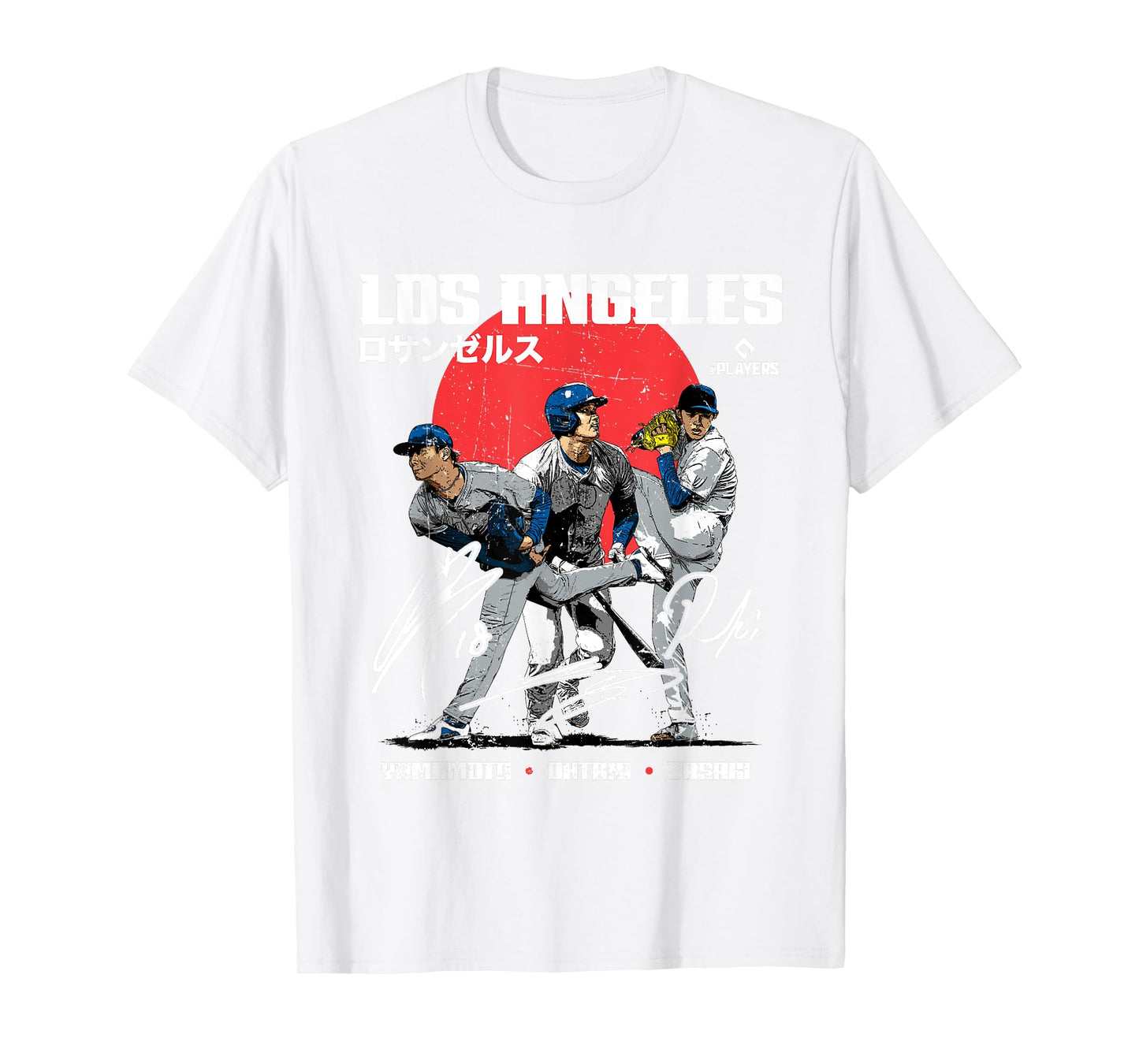 Yamamoto, Ohtani, Sasaki | LA MLB Players | MLBLATRIO201M T-Shirt