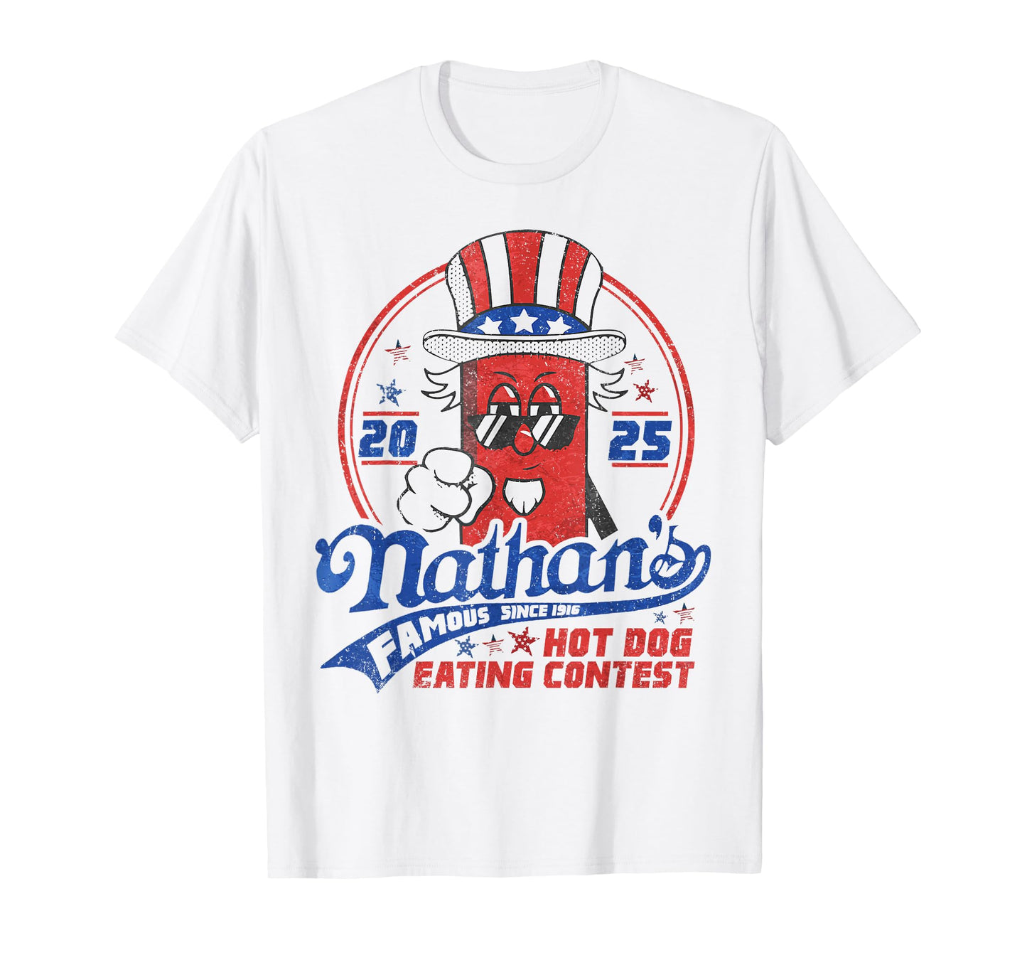 Nathan’s Famous Hot Dog Eating Contest 2025 Funny T-Shirt