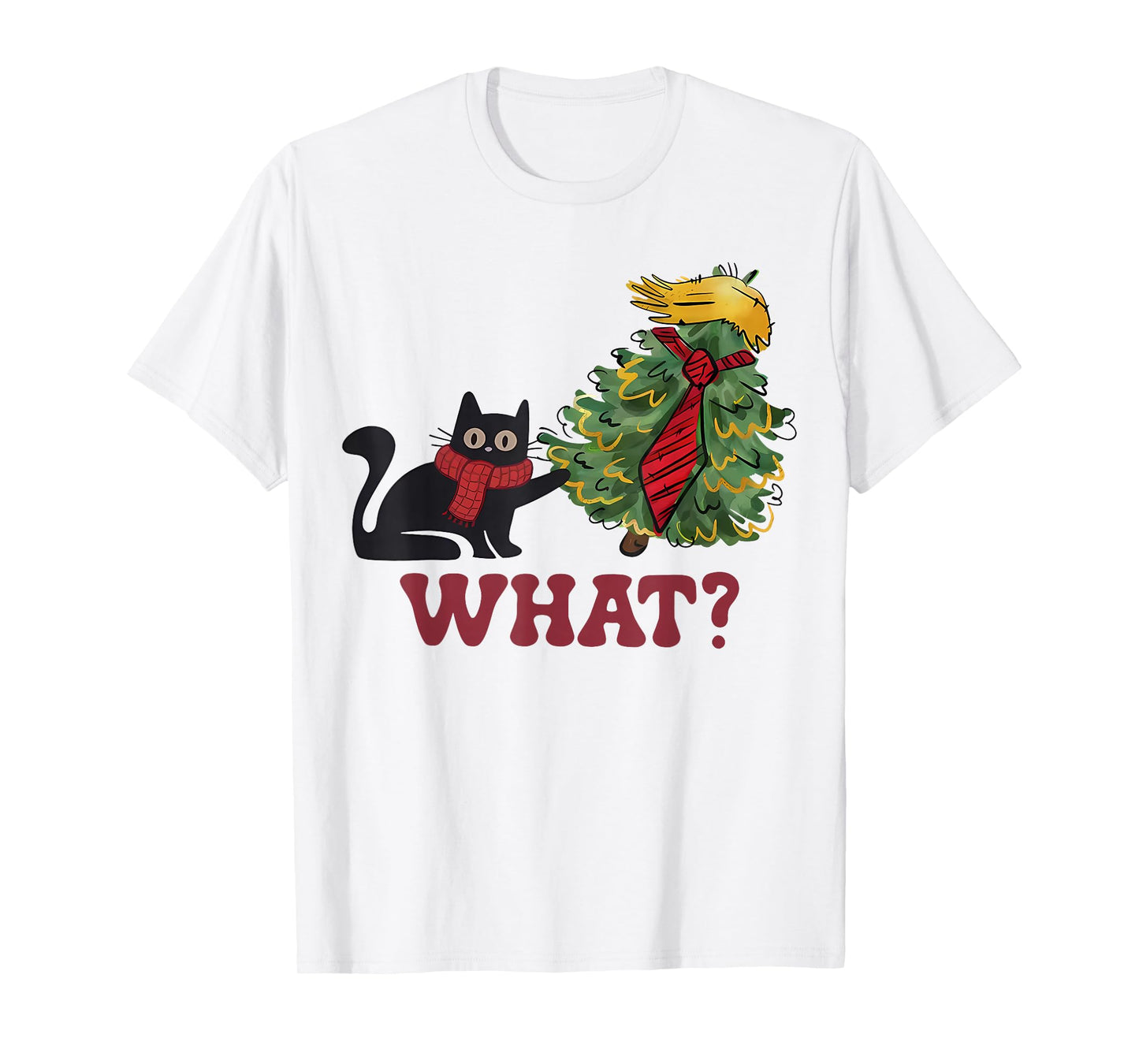Black Cat Christmas Funny No Kings Cat T-Shirt