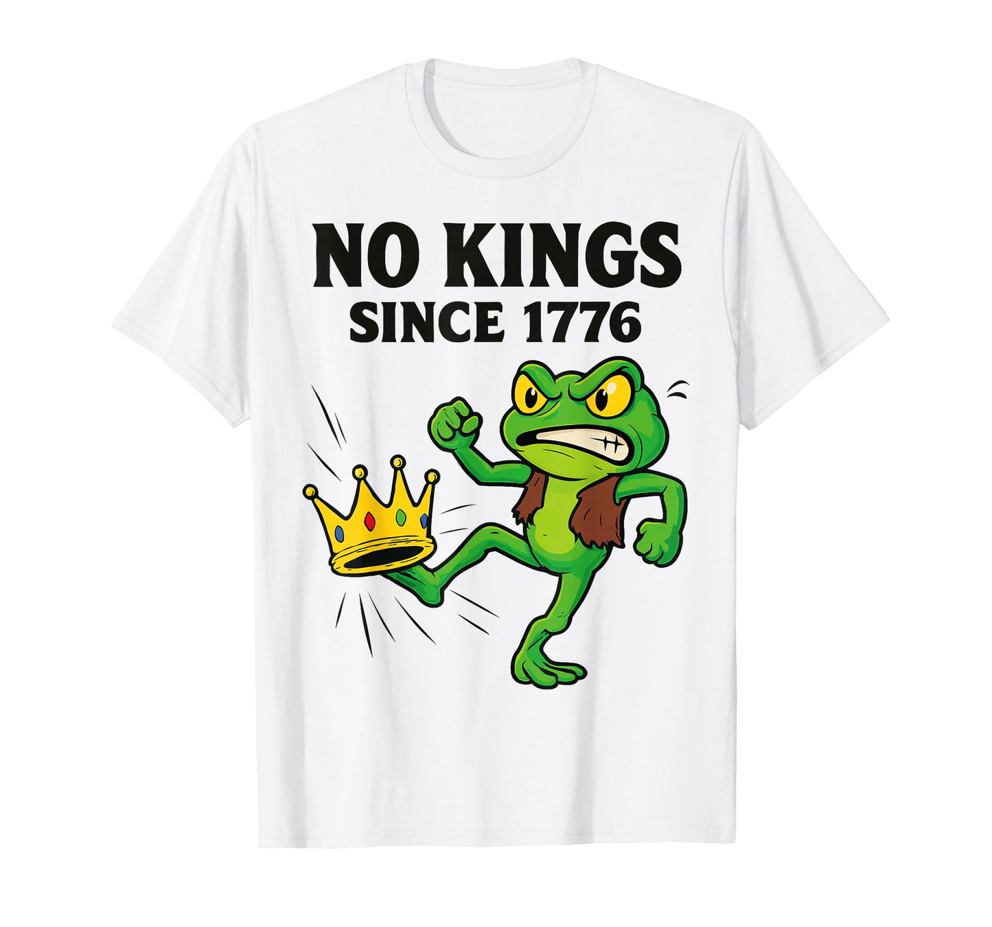 No Kings Since 1776 Funny Resist Portland Frog T-Shirt