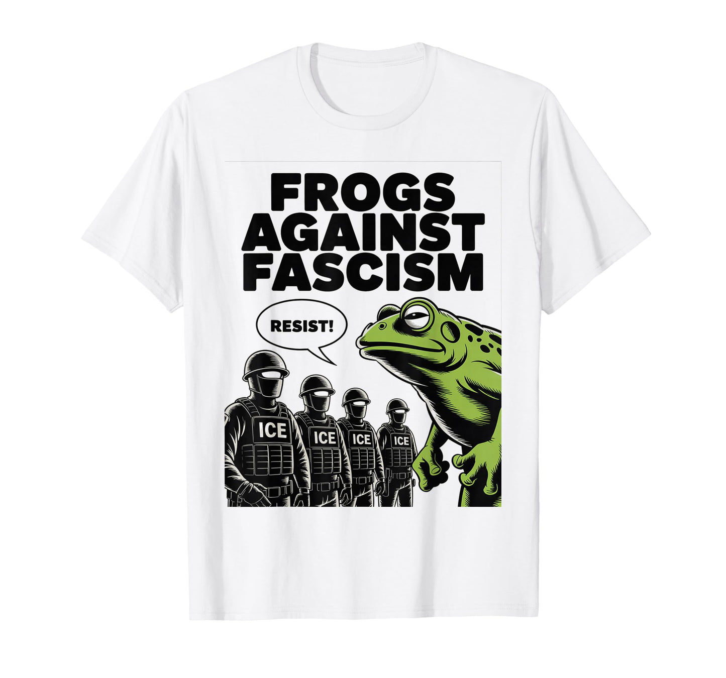 Frogs Against Fascism Frog Fascist USA 50501 No Kings Resist T-Shirt