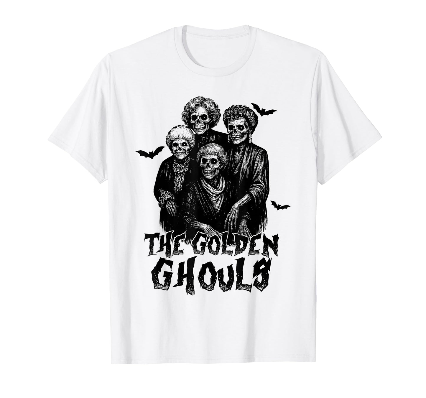 The Golden Ghouls Funny Halloween Skeleton Skull Women's T-Shirt