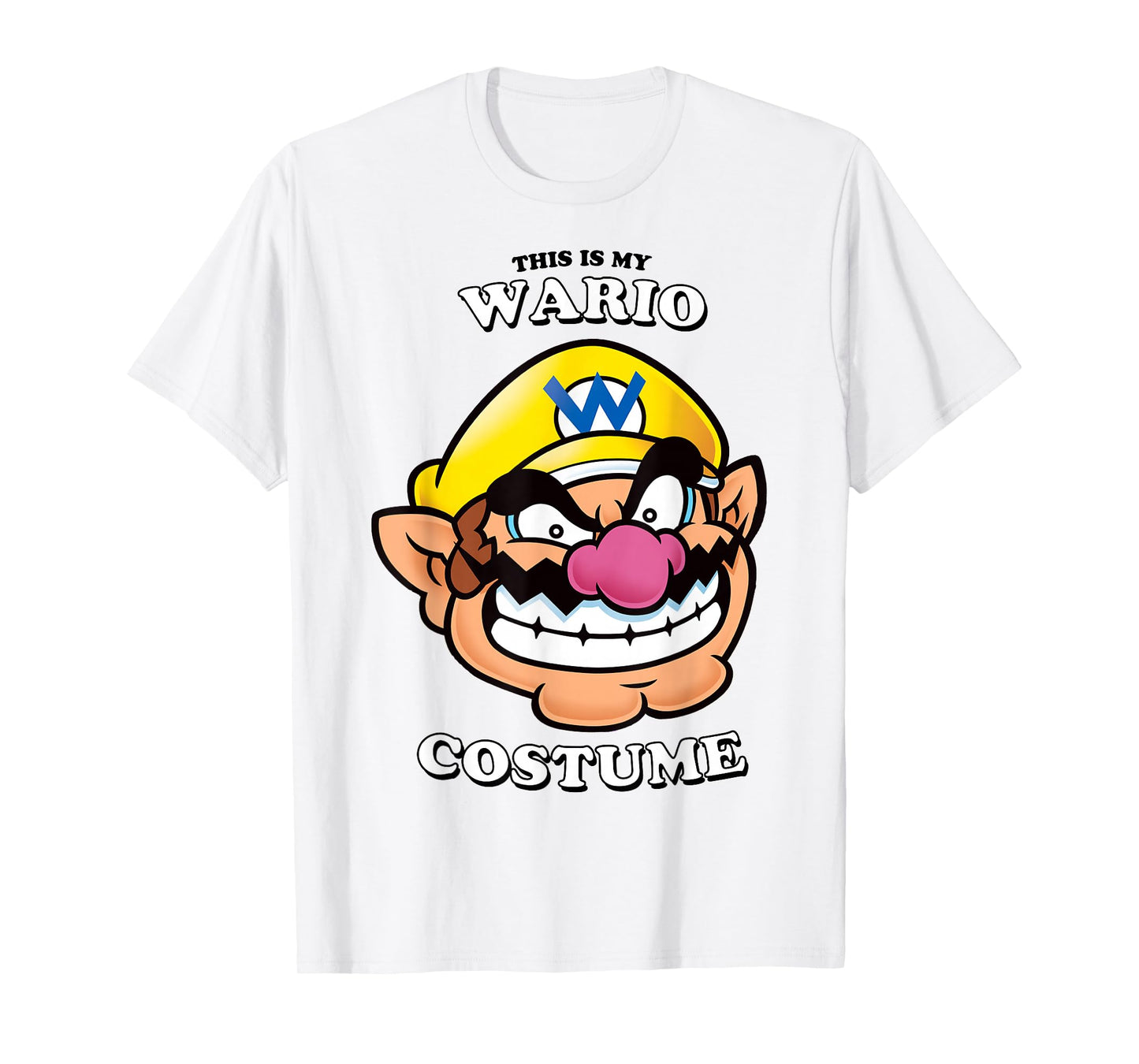 Super Mario Halloween Vintage This Is My Wario Costume T-Shirt