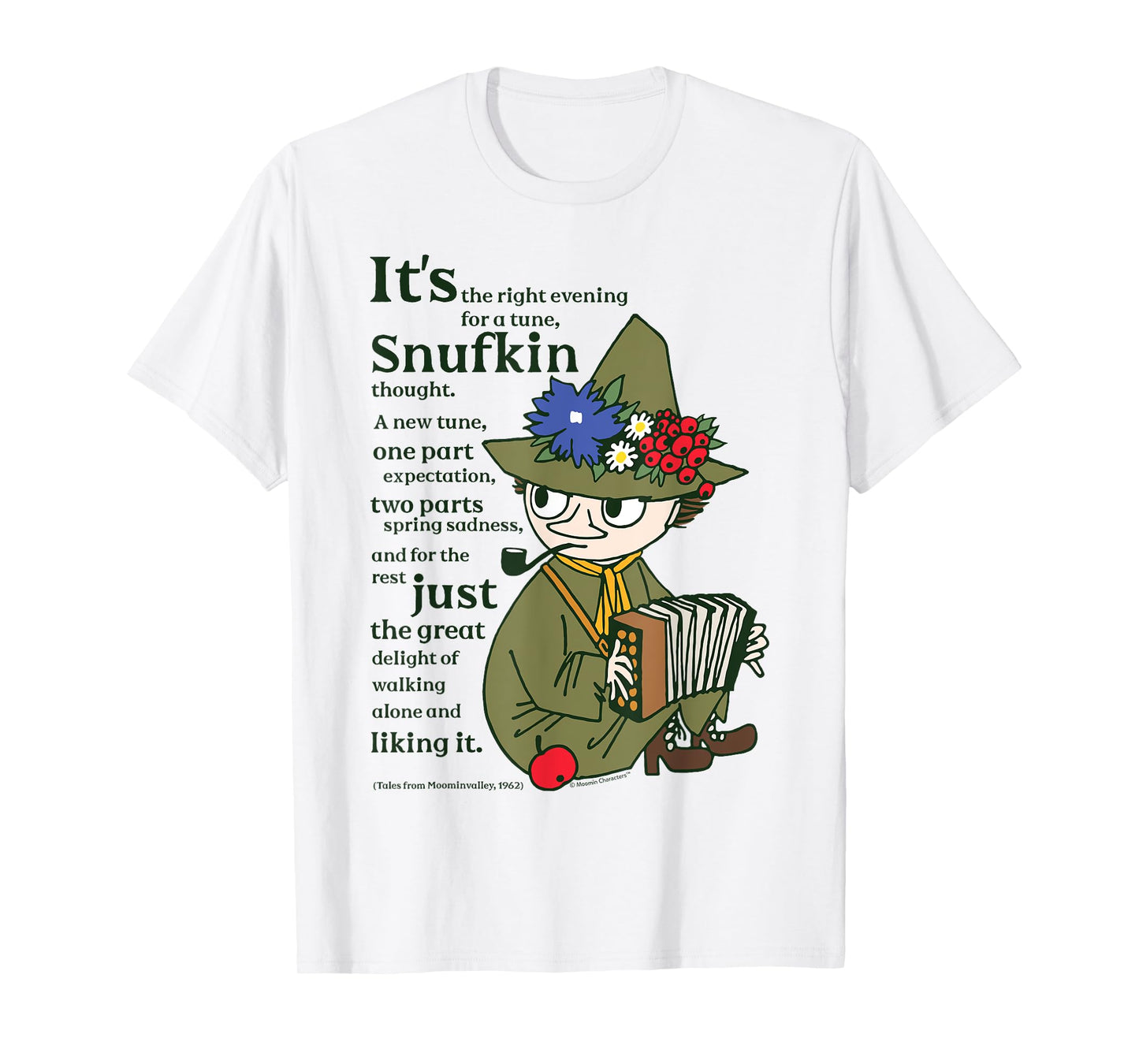 Moomin A New Tune Tales From Moominvalley Snufkin Quote T-Shirt