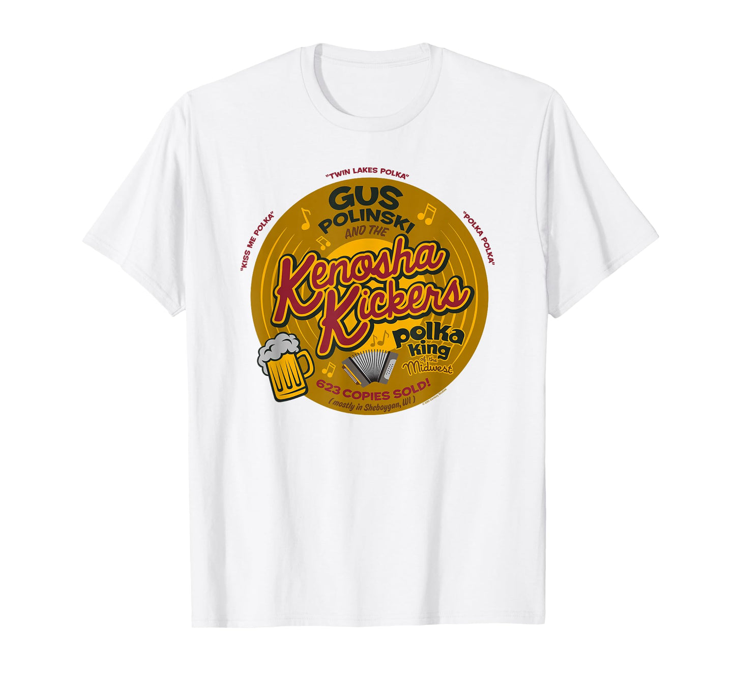 Home Alone Christmas Gus Polinski Kenosha Kickers Polka King T-Shirt