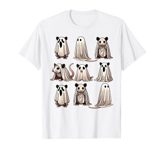 Cute Ghost Opossum Funny Halloween Outfit Costumes Opossum T-Shirt
