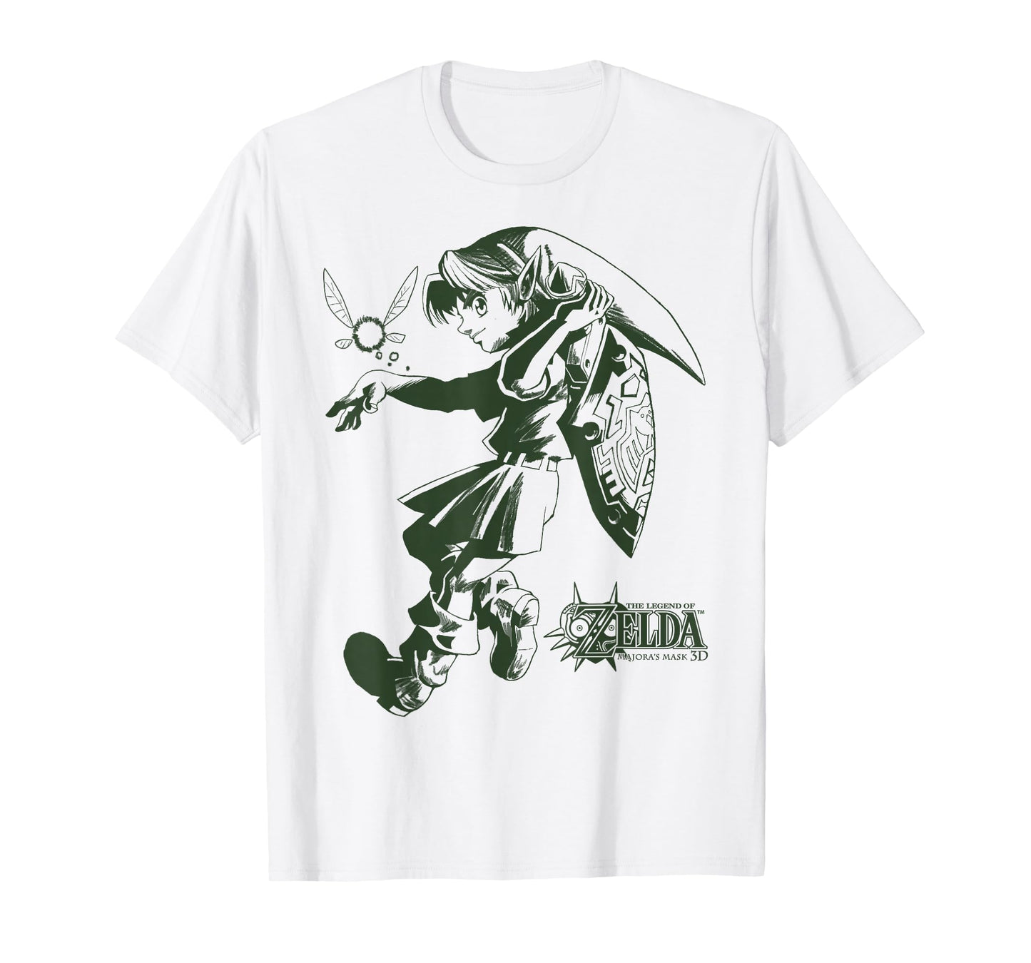 Nintendo Zelda Majora's Mask 3D Link Navi Green Line T-Shirt T-Shirt