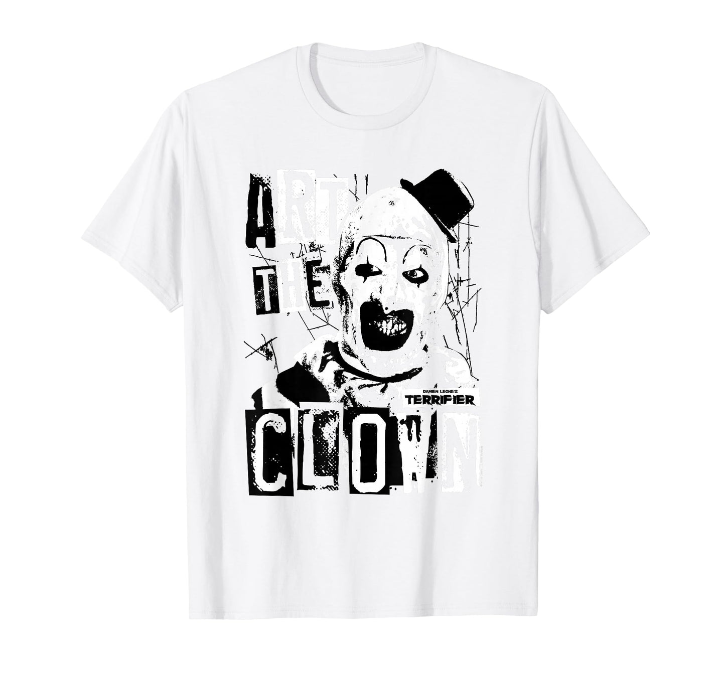 Terrifier Art The Clown Bloody Face High Contrast Horror T-Shirt