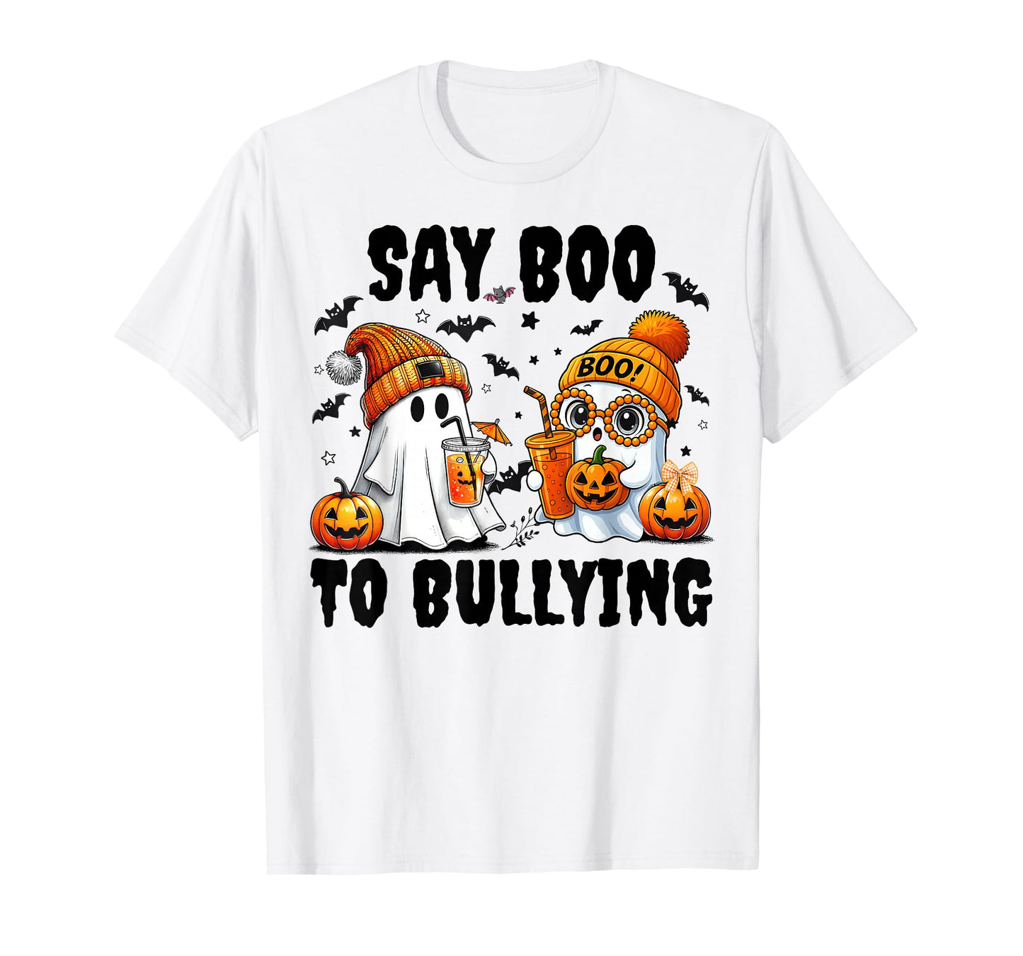 Say Boo to Bullying Ghost Halloween Unity Day Anti Bullying T-Shirt