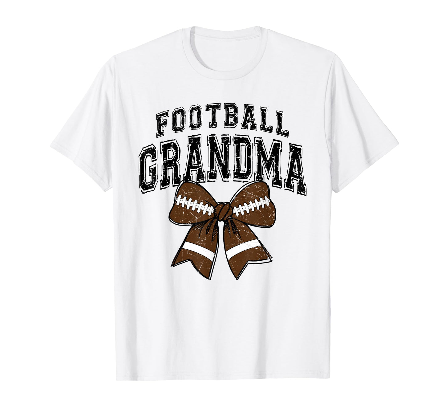 Football Grandma Bow Game Day Stadium Fall Sports Cheer T-Shirt