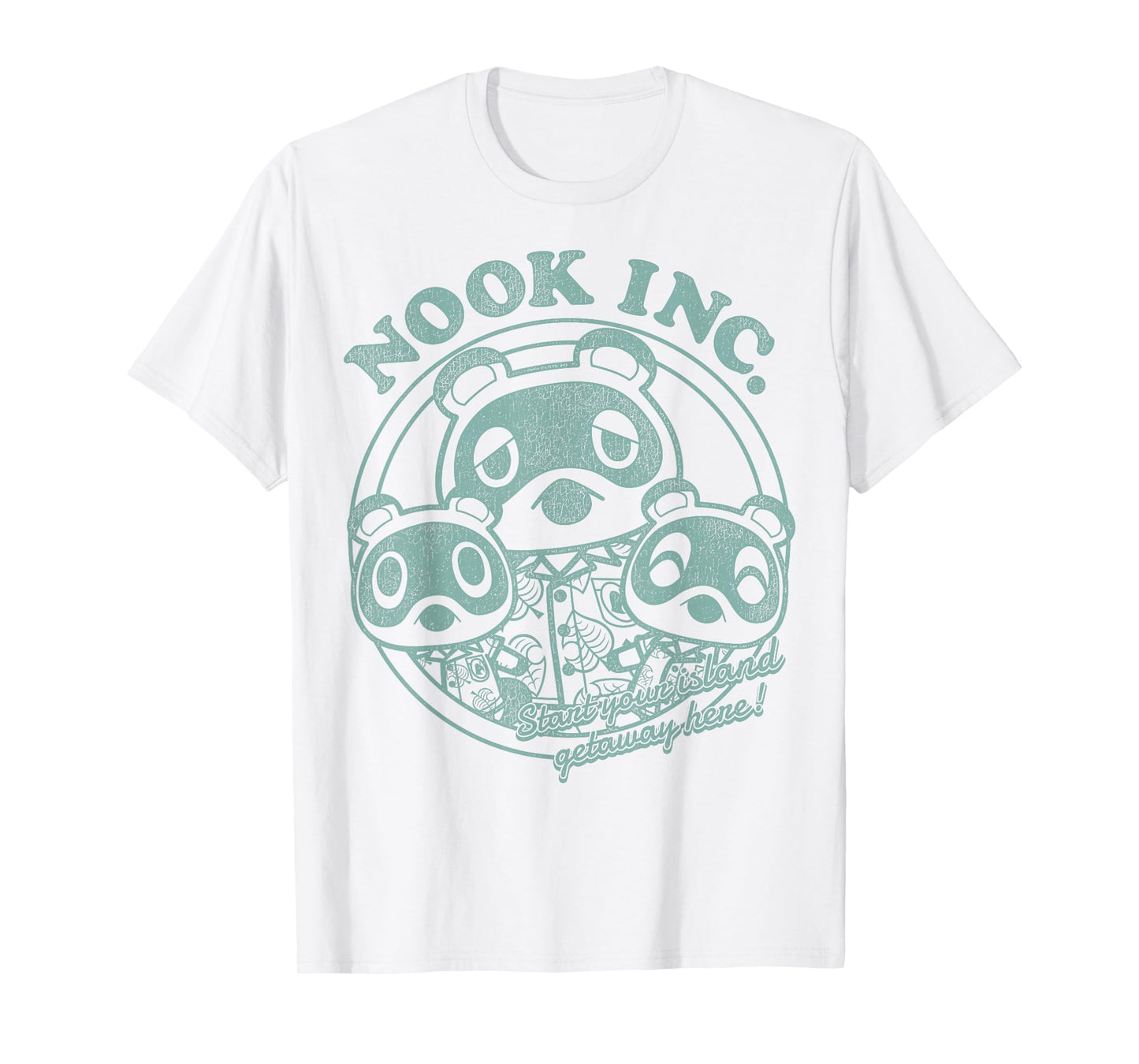 Animal Crossing: New Horizons Nook Inc. Getaway Faded Badge T-Shirt