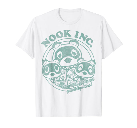 Animal Crossing: New Horizons Nook Inc. Getaway Faded Badge T-Shirt