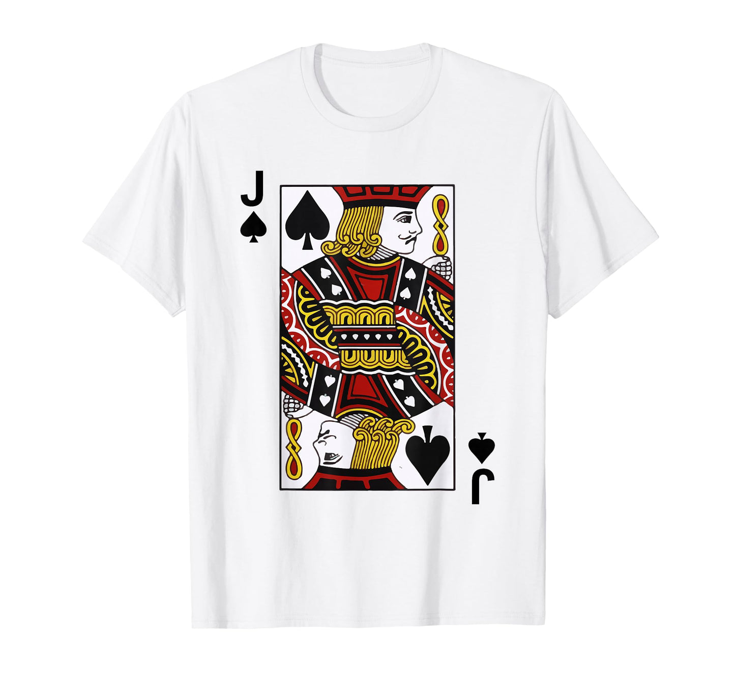 Jack of Spades J Blackjack Playing Cards Tshirt
