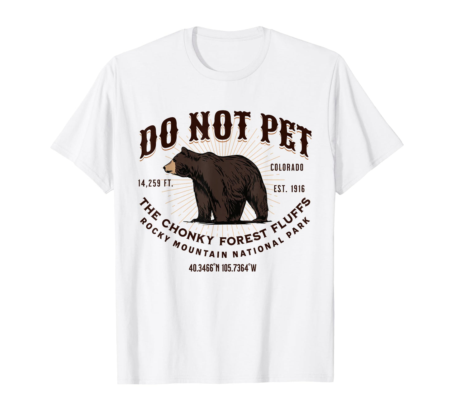 Rocky Mountain National Park Black Bear Funny Souvenir T-Shirt