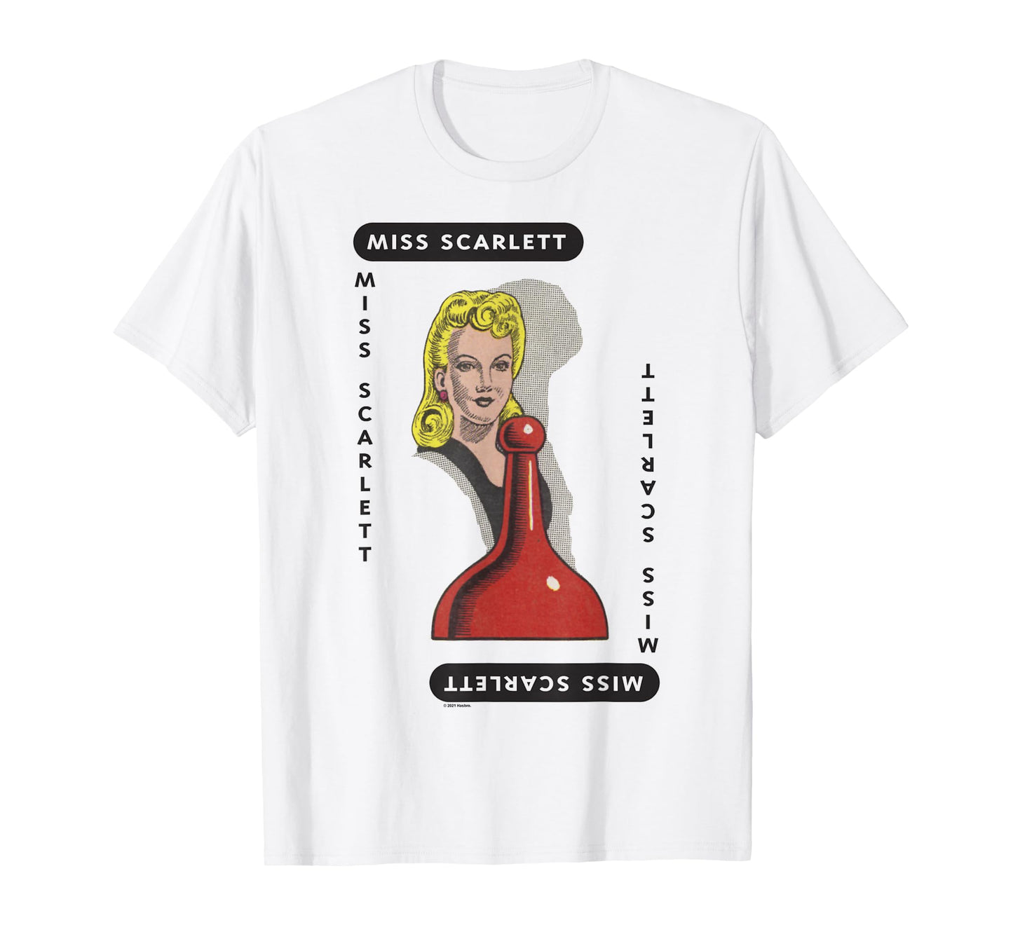 Clue Miss Scarlett Playing Card Halloween Costume T-Shirt