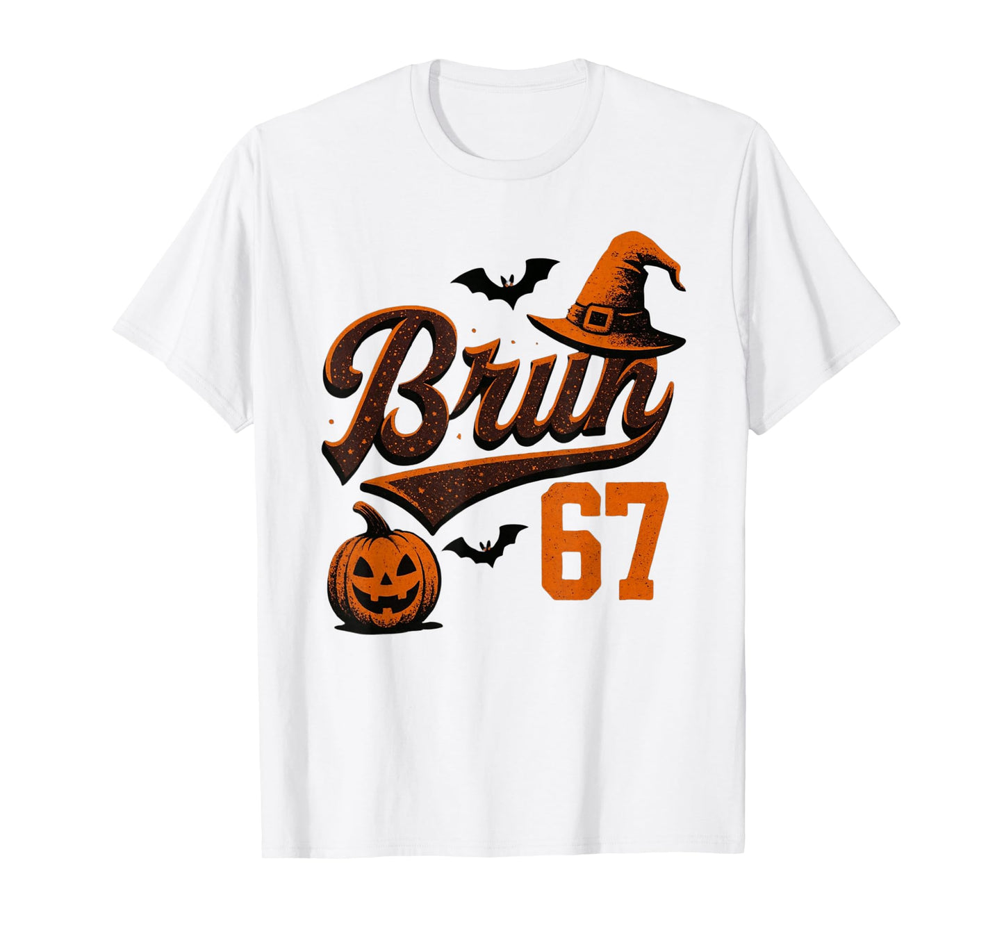 Bruh Six Seven Halloween 6-7 Funny Ghost Slang Fall Rizz T-Shirt