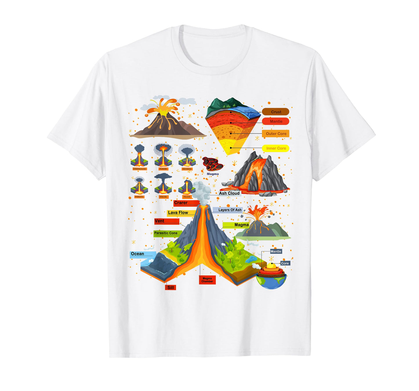 Volcano Themed Outfit Idea For Kids Geologist Volcano Lava T-Shirt