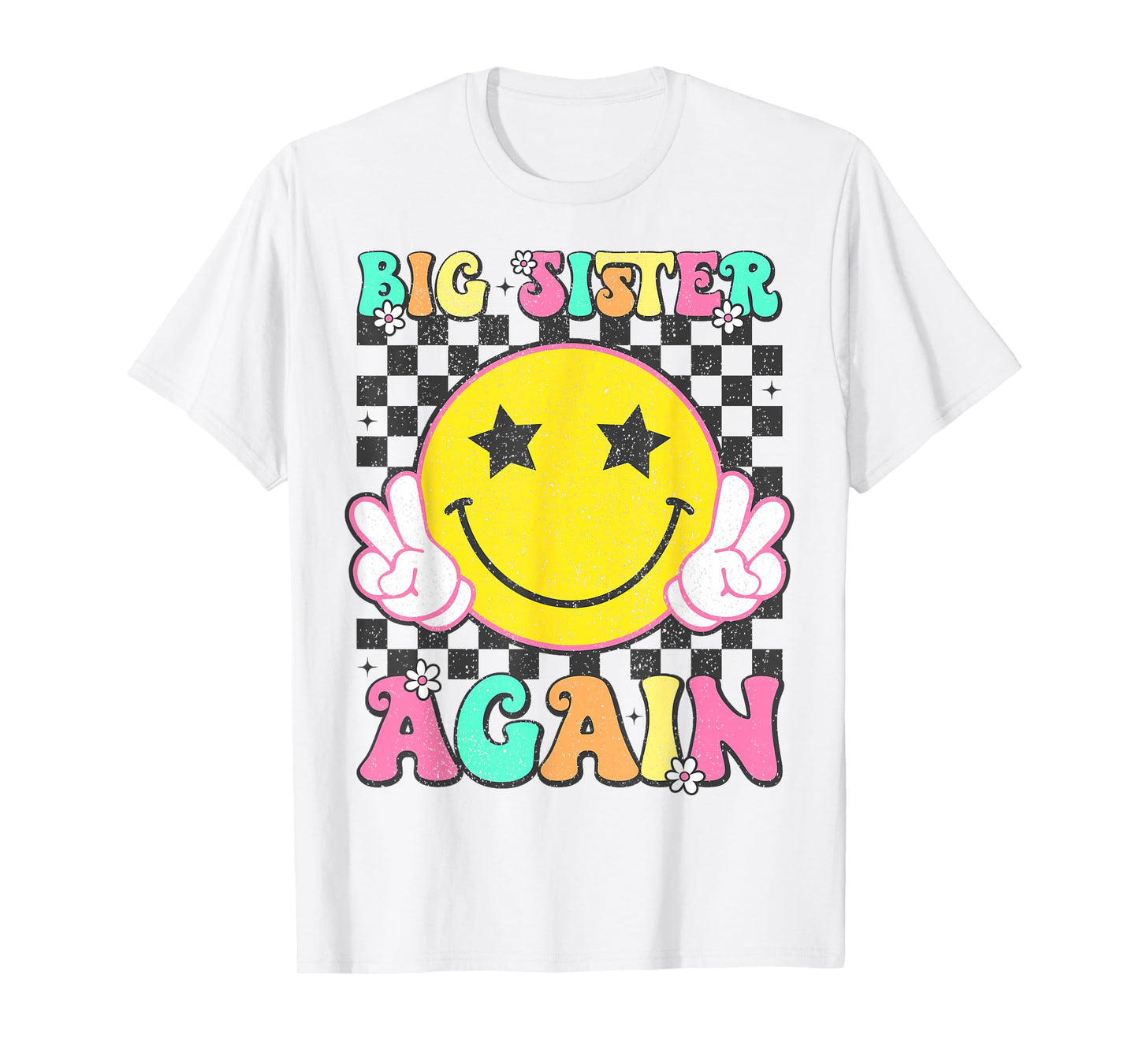 Big Sister Again Groovy Big Sister Girls Toddlers T-Shirt