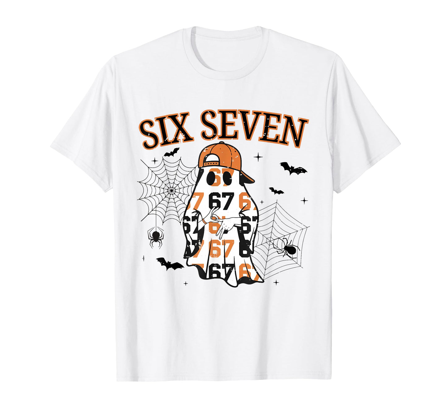 Six Seven Ghost Funny Trend 67 Spooky Season Halloween 6 7 T-Shirt