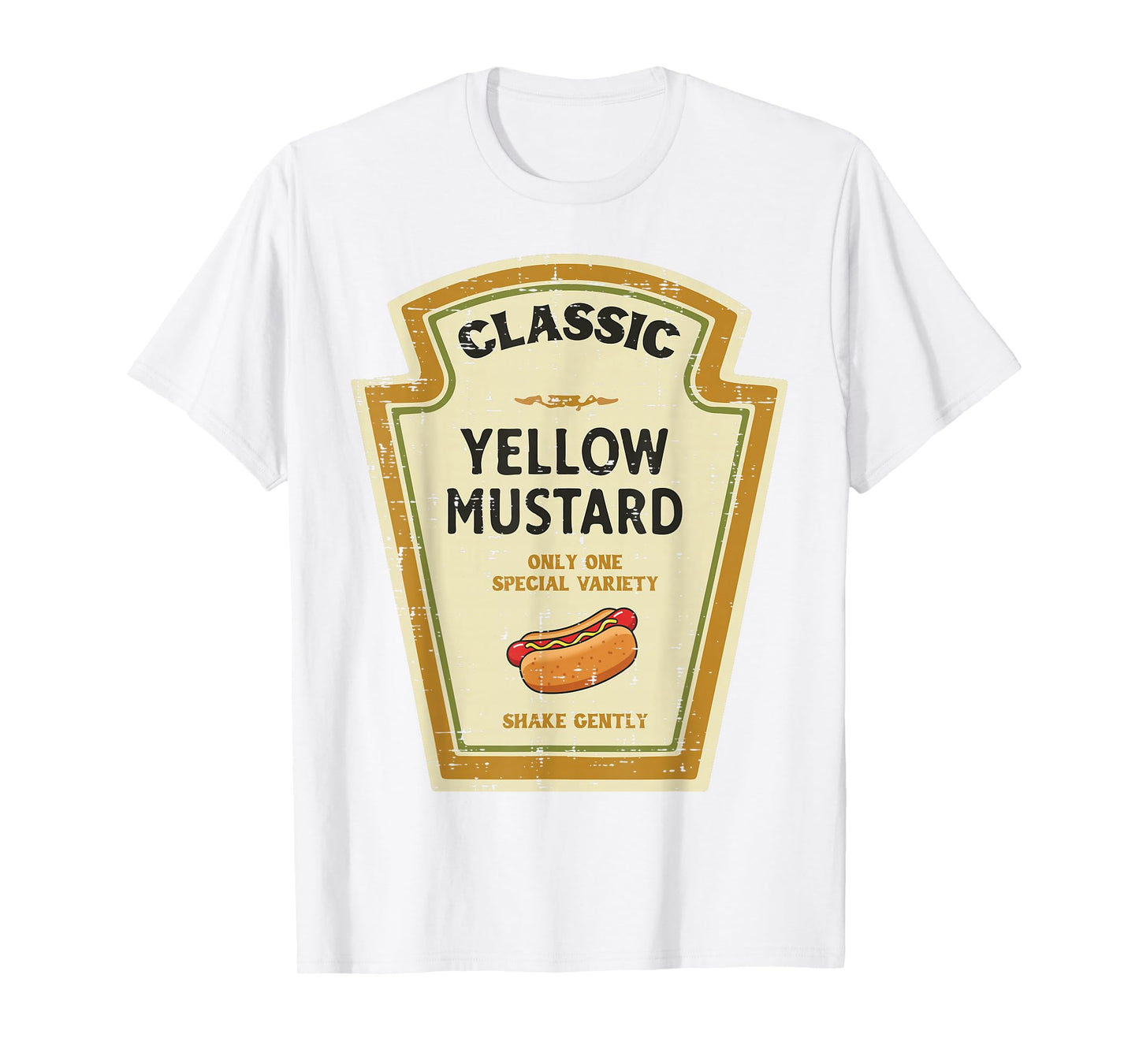 Halloween Yellow Mustard Funny Food Costume Men Women Kids T-Shirt
