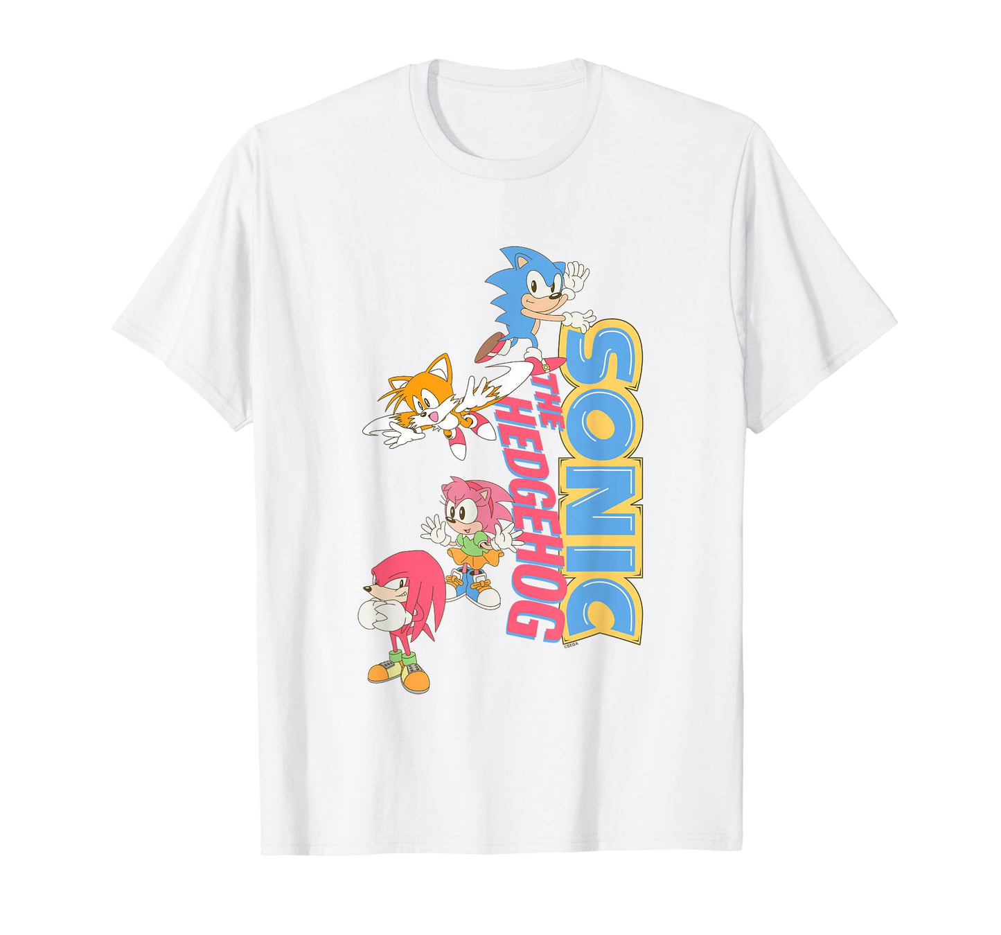 Sonic The Hedgehog Sonic & Friends Cute Retro Group Shot T-Shirt