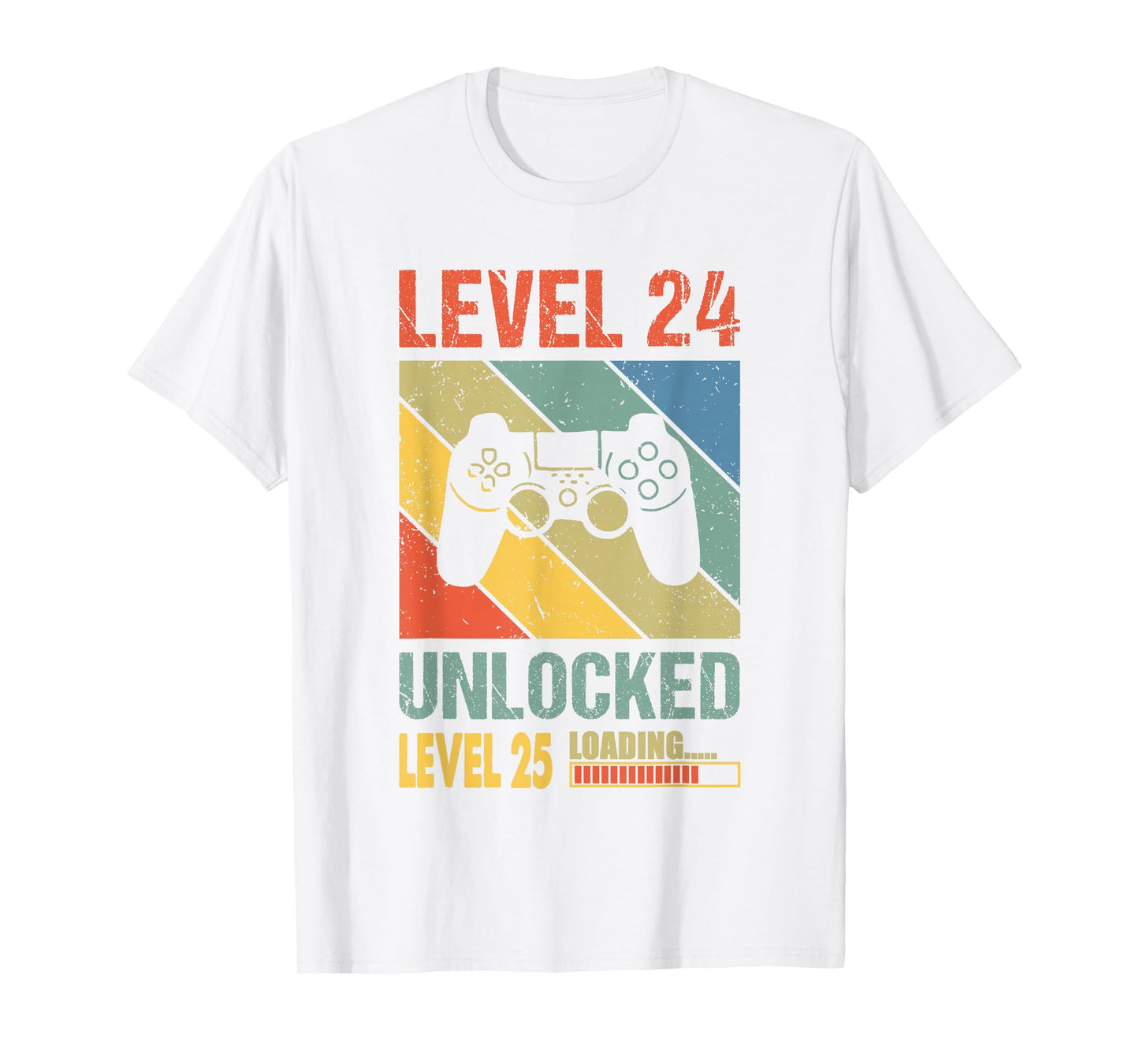 24th Birthday Gamer Girl Level 24 Unlocked Level 25 Loading T-Shirt