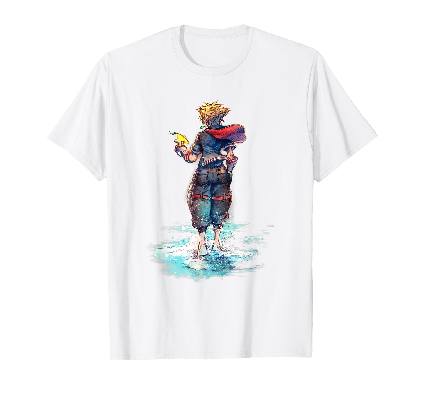 Disney Kingdom Hearts Sora Keyblade Hero Faded Starfish T-Shirt