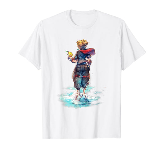 Disney Kingdom Hearts Sora Keyblade Hero Faded Starfish T-Shirt
