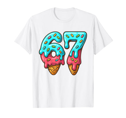 67 Meme Trendy Cream Halloween Funny Six Seven Gen Alpha Z T-Shirt