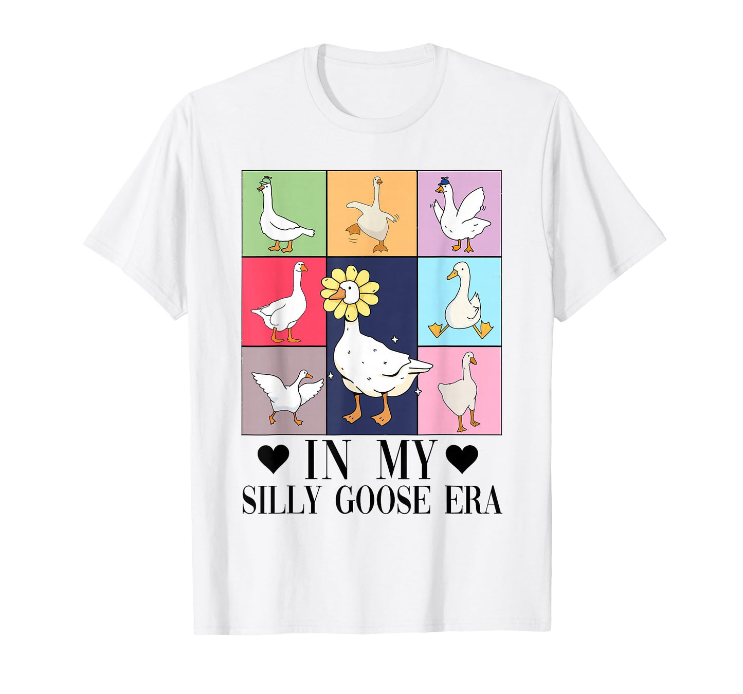 Retro In My Silly Goose Era Funny Animal Lover T-Shirt