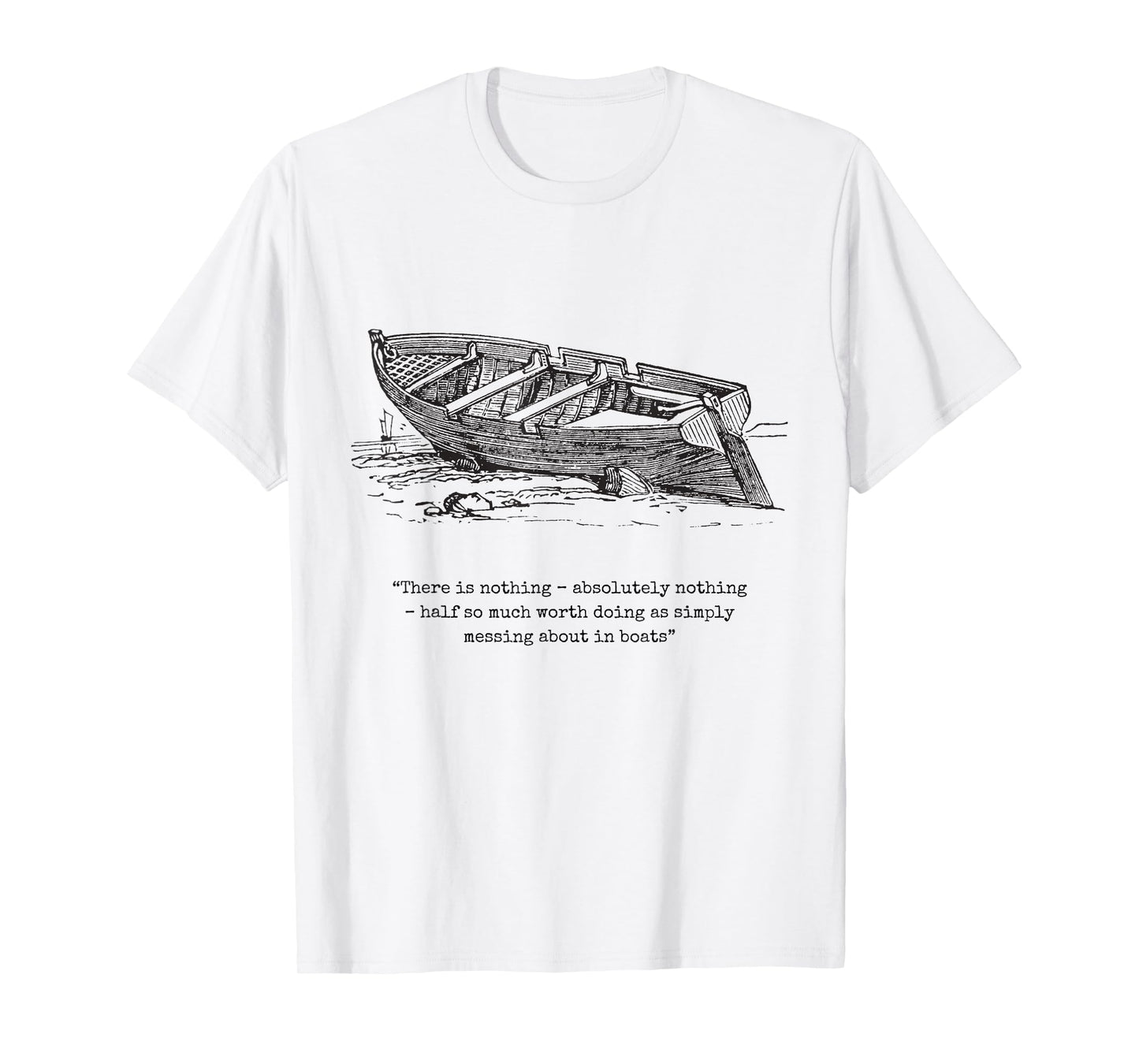 Wind in the Willows Book Quote Messing about in Boats Boys T-Shirt