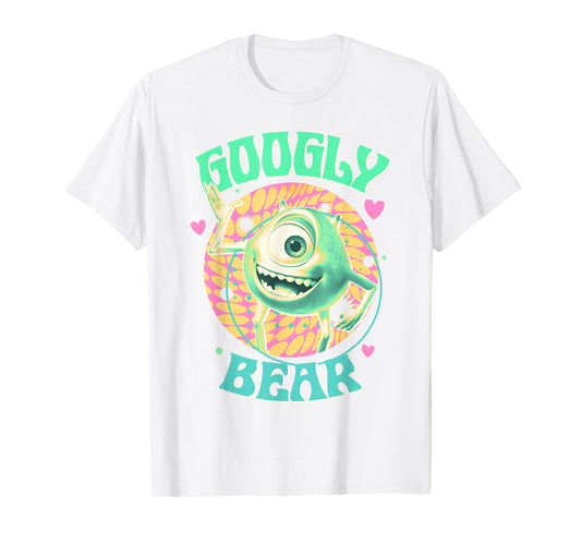 Disney Pixar Monsters University Googly Bear Mike Retro Logo T-Shirt