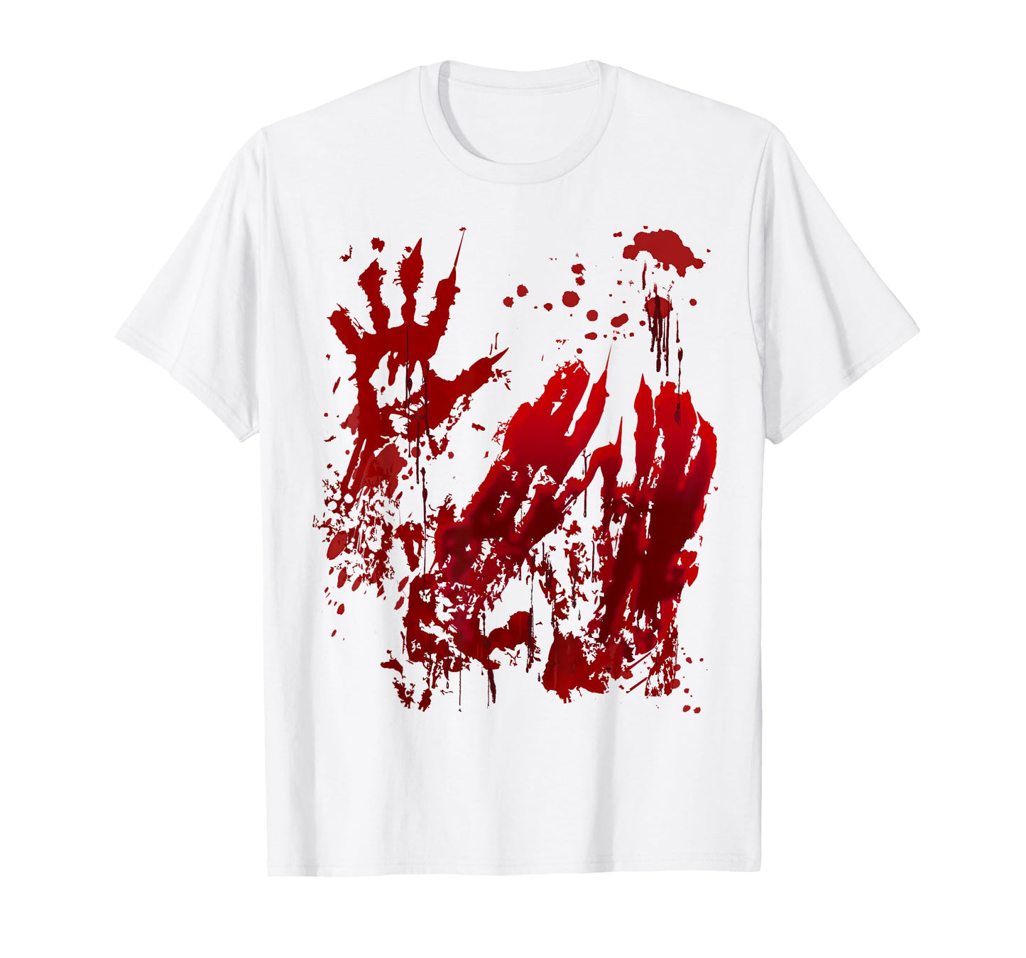 Bloody Halloween Shirt Blood Splatter Zombie Hand Graphic T-Shirt