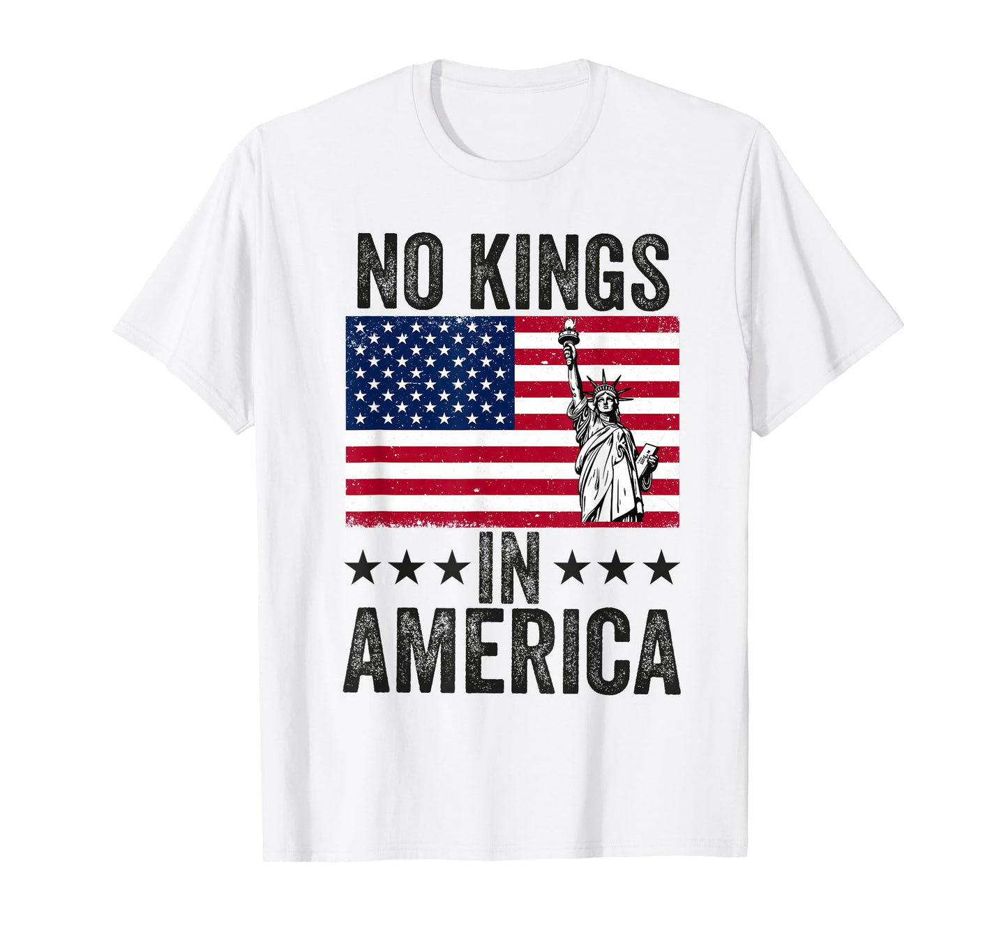 No Kings in America flag Protest Save Democracy T-Shirt