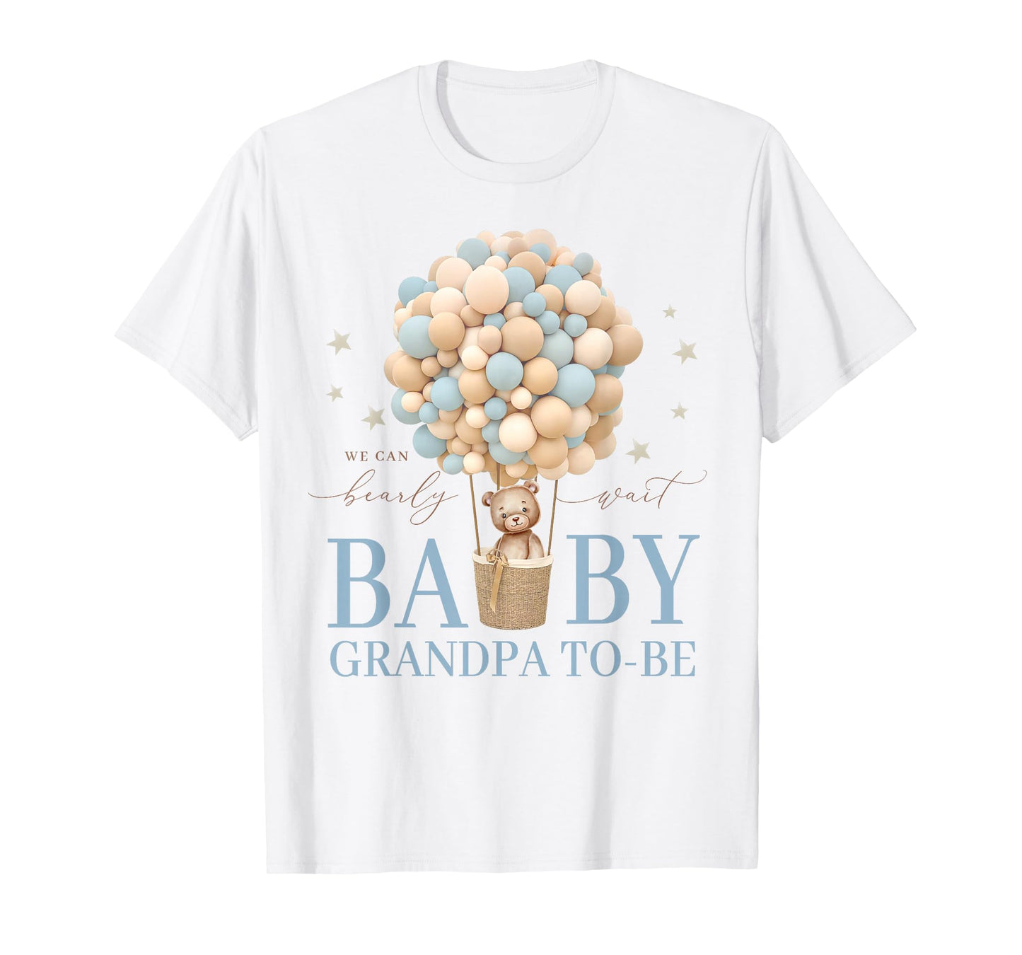 Grandpa We Can Bearly Wait Baby Shower Bear Family Matching T-Shirt