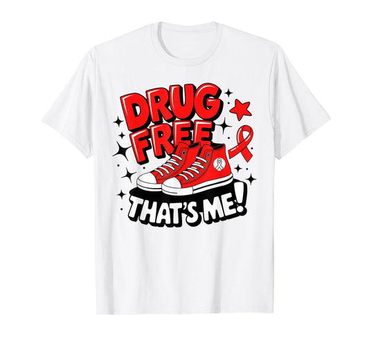Groovy Dru.g Free Red Ribbon Week That's Me Awareness Chucks T-Shirt