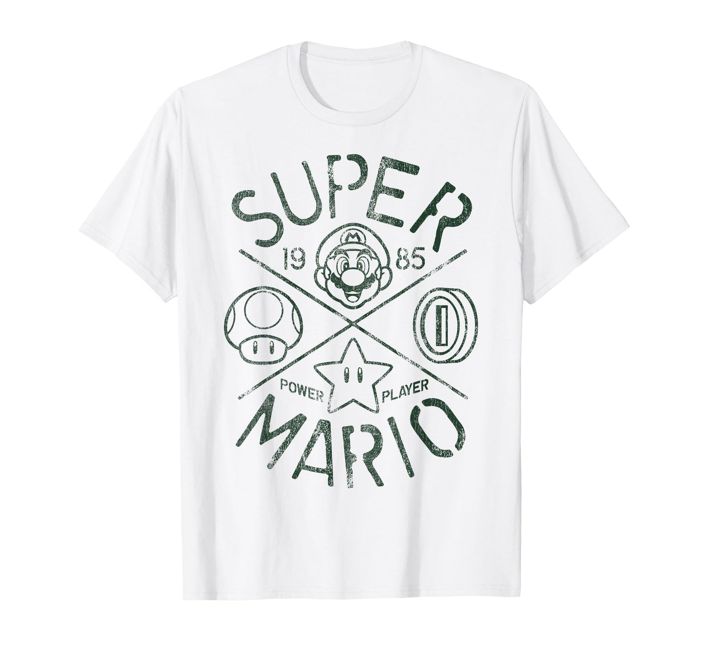 Nintendo Super Mario Vintage Crest 1985 Graphic T-Shirt T-Shirt