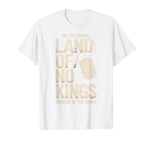 America Vintage No Kings Day Because of The Brave T-Shirt