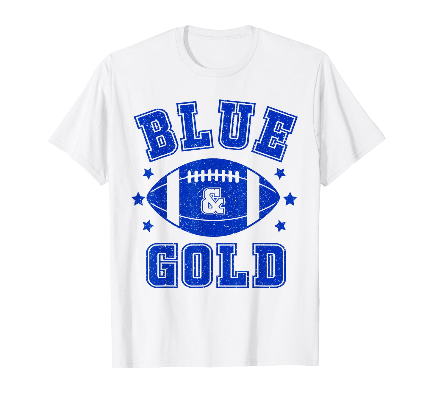 On Gameday Football We Wear Blue And Gold School Spirit T-Shirt