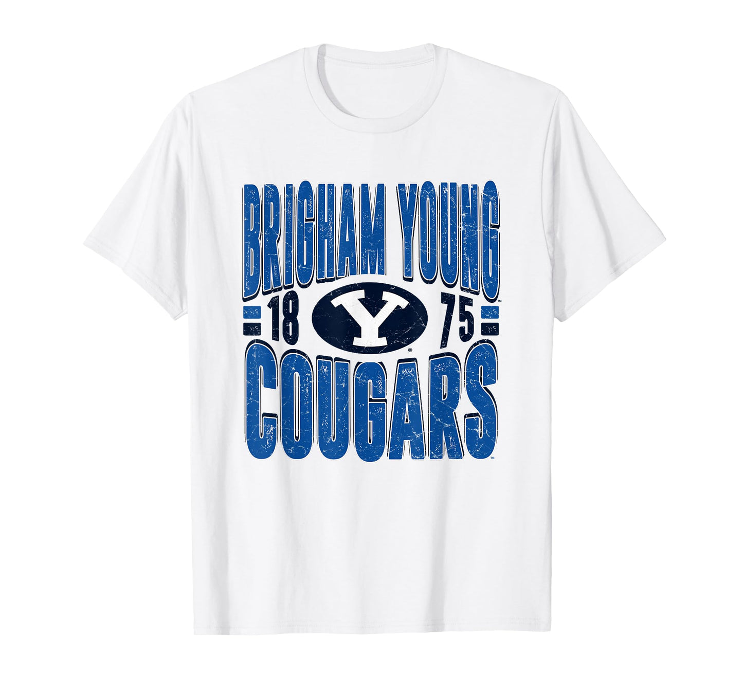 BYU Cougars Vintage 90's Retro White Officially Licensed T-Shirt