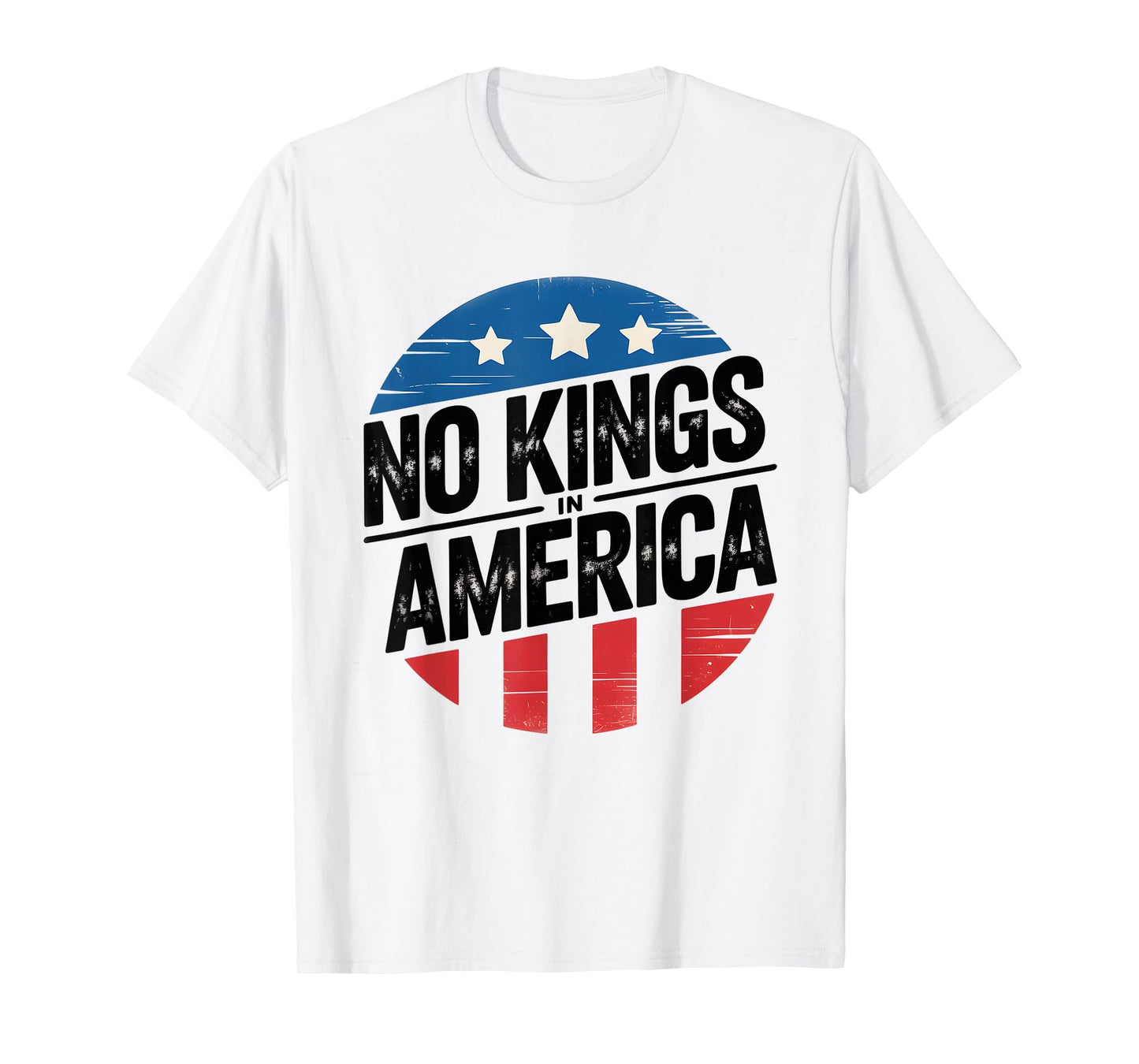 No Kings in America Vintage Patriotic No Kings Democracy T-Shirt