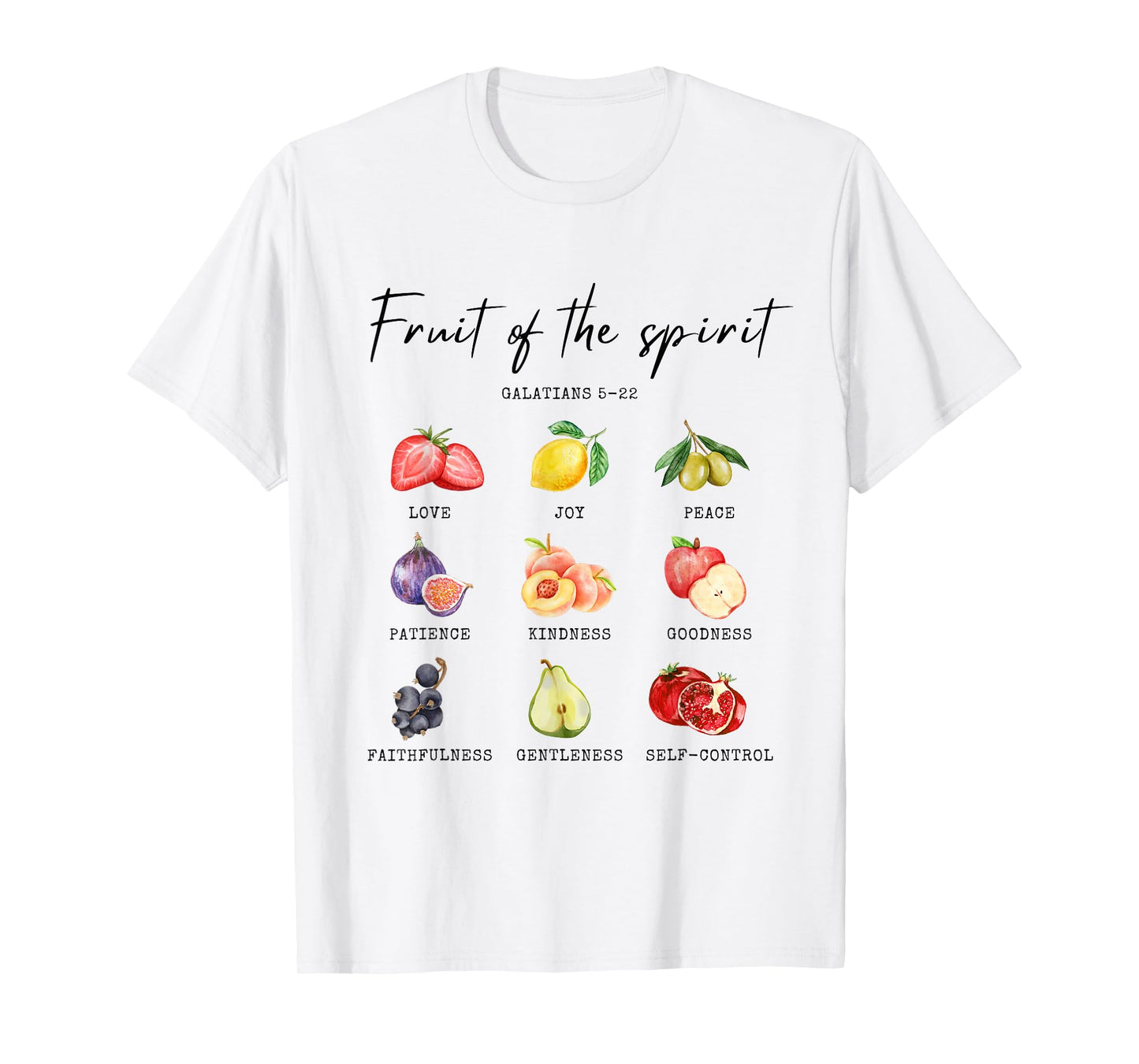 Fruit of the Spirit Galatians 5:22 Christian Children Women T-Shirt