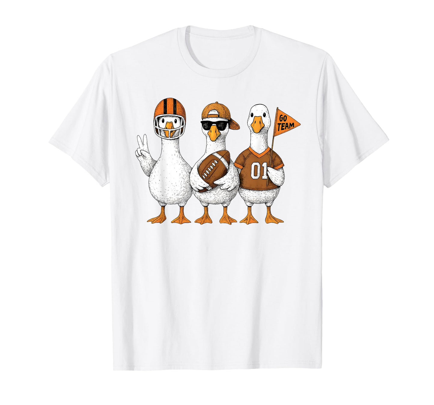 Funny Silly Goose Football Game Day Touchdown Season T-Shirt