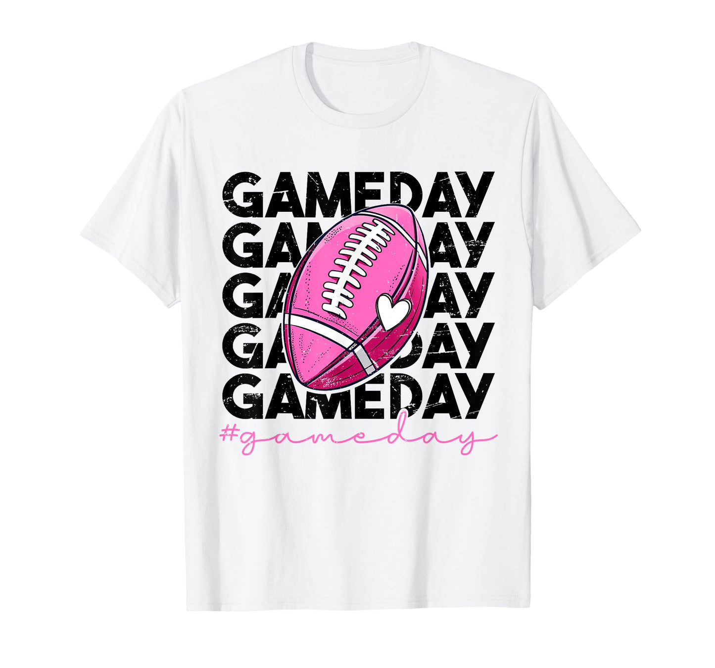 Game Day Football Women Girls American Football Fan T-Shirt