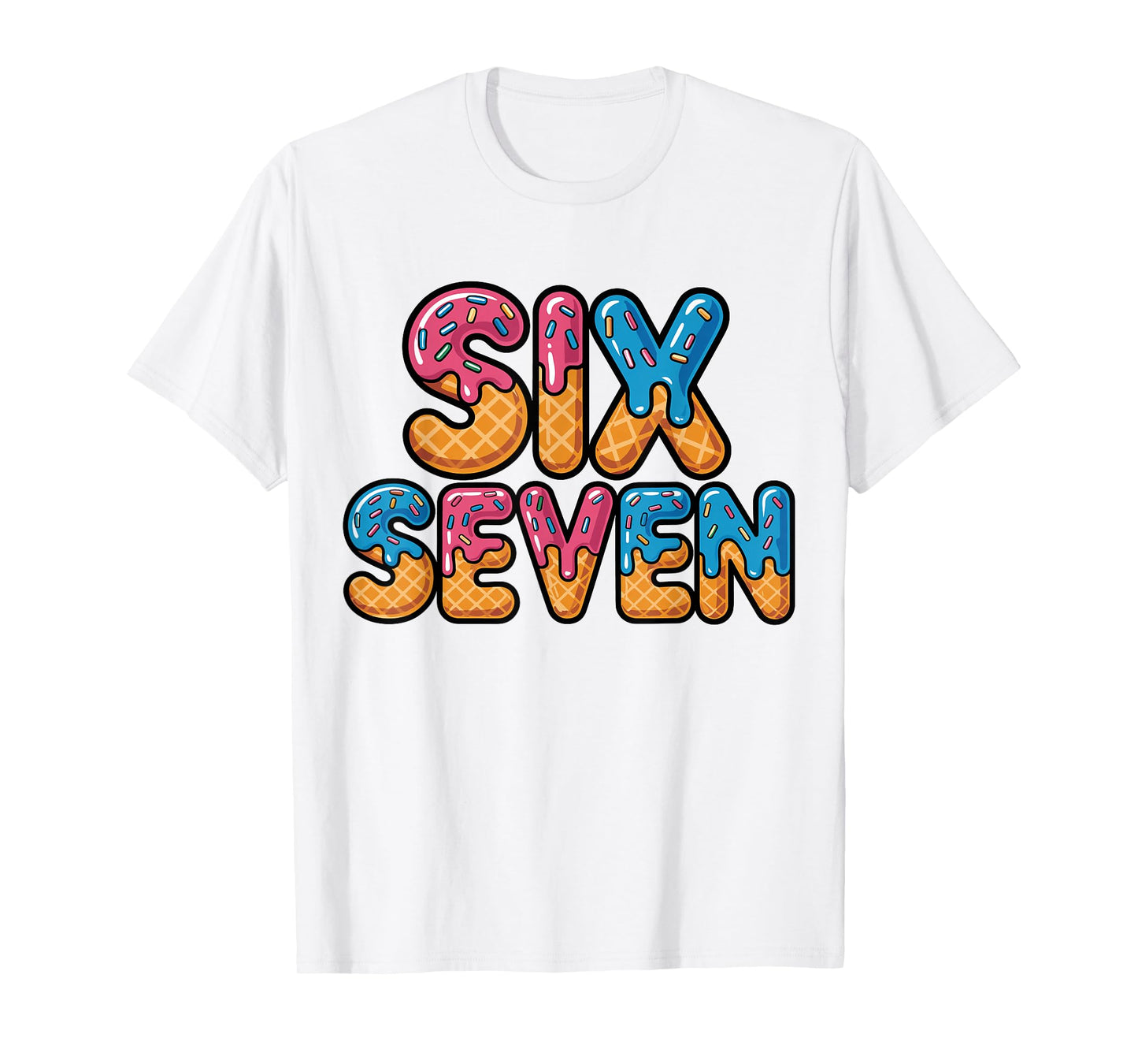 Funny Six Seven Meme 6 7 Shirt Retro T-Shirt